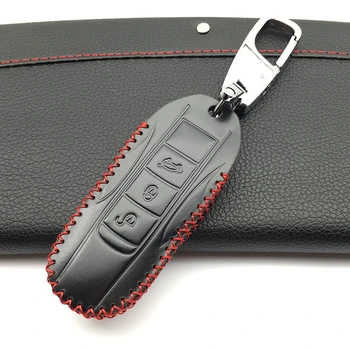 

Top layer leather Genuine Leather car key cover For Porsche Cayenne 911 996 panamera macan boxster 986 987 981 3button Key cases