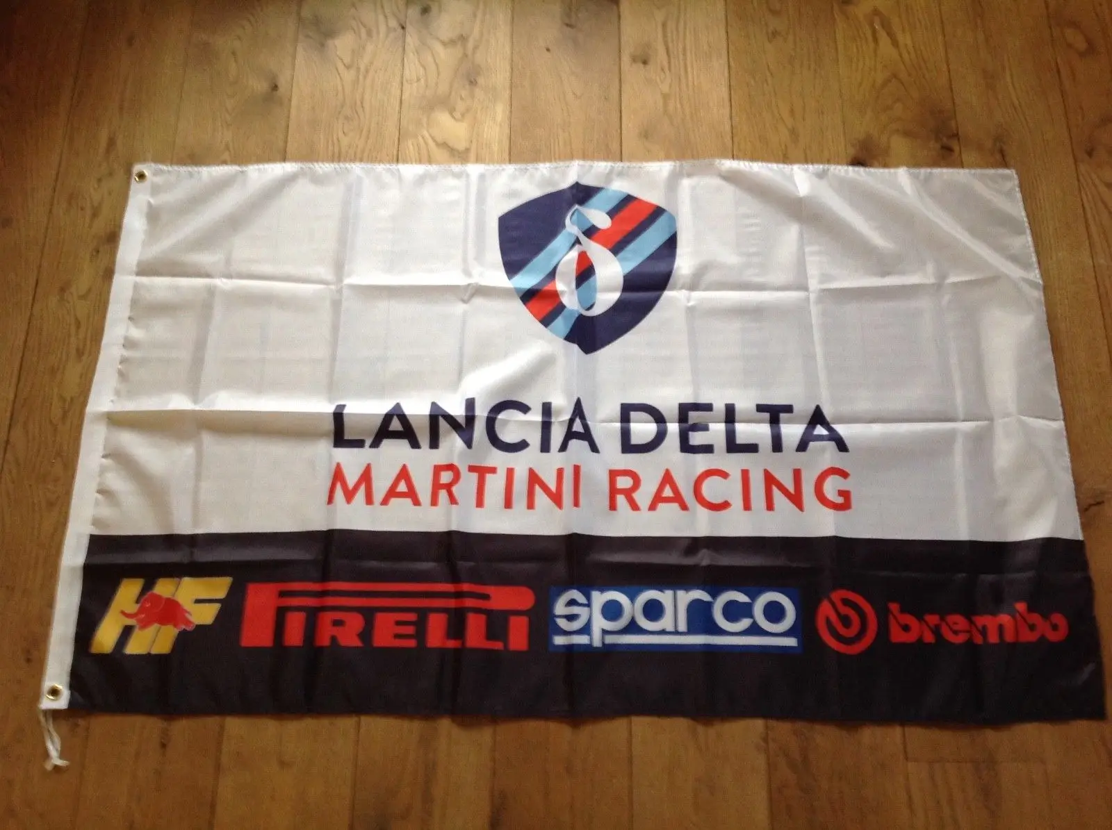 3ft x 5ft3 x5ft Lancia Deltas integrale WRC Martini racing workshop флаг печати баннер, флаг из полиэстера Размер 150*90 см