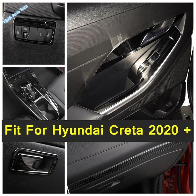 Interior Parts Fit For Hyundai Creta 2020 - 2022 The Copilot Gloves Box  Handle Buckle / Door Bowl / AC Cover Trim Black Brushed - AliExpress