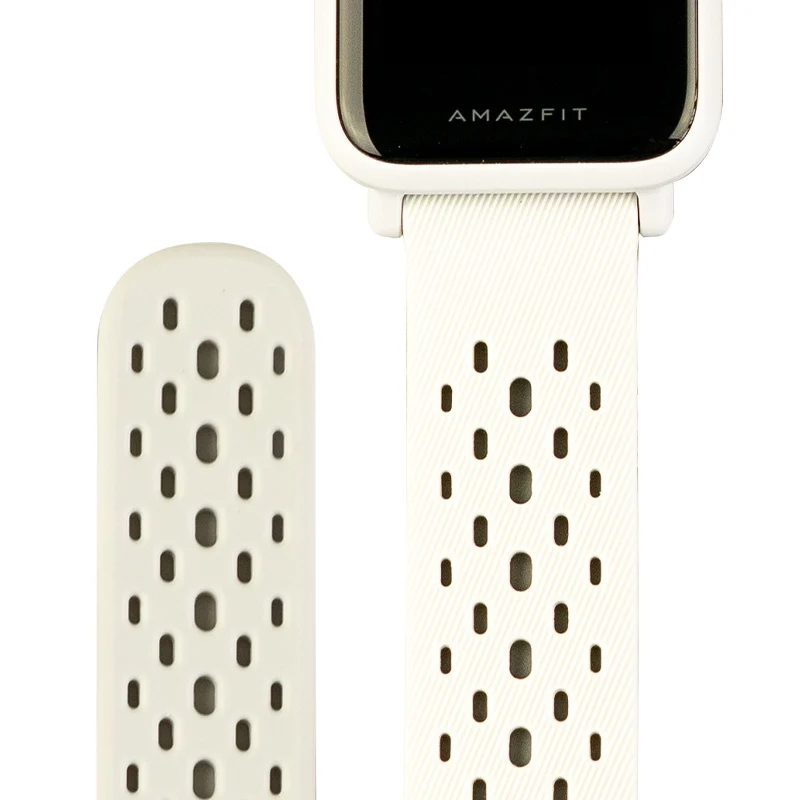 Amazfit Bip ремешок для часов спортивный удобный сменный TPE ремешок для Xiaomi Huami Amazfit Bip& Bip Lite Смарт-часы - Цвет: White