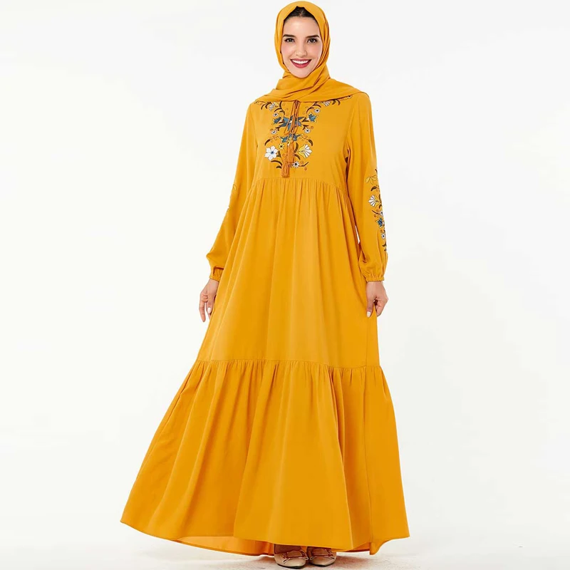 Abaya мусульманский хиджаб платье Дубаи, Арабская одежда, Восточный халат платье Tesettur Elbise Турция одеяние мусульмане Longue Arabe Caftan Vestidos
