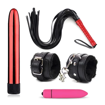 4pcs set Erotic Restraints Sex Toys Couple s Flirt Bondage Kits Fetish Bed Game Tool