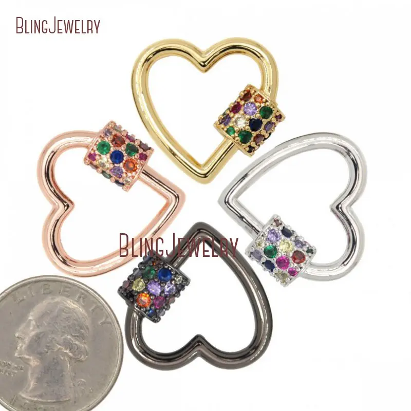 pistola-in-oro-rosa-nero-piccola-chiusura-a-cuore-lapidato-cz-micro-pave-vite-moschettone-charm-holder-25mm-fc29940