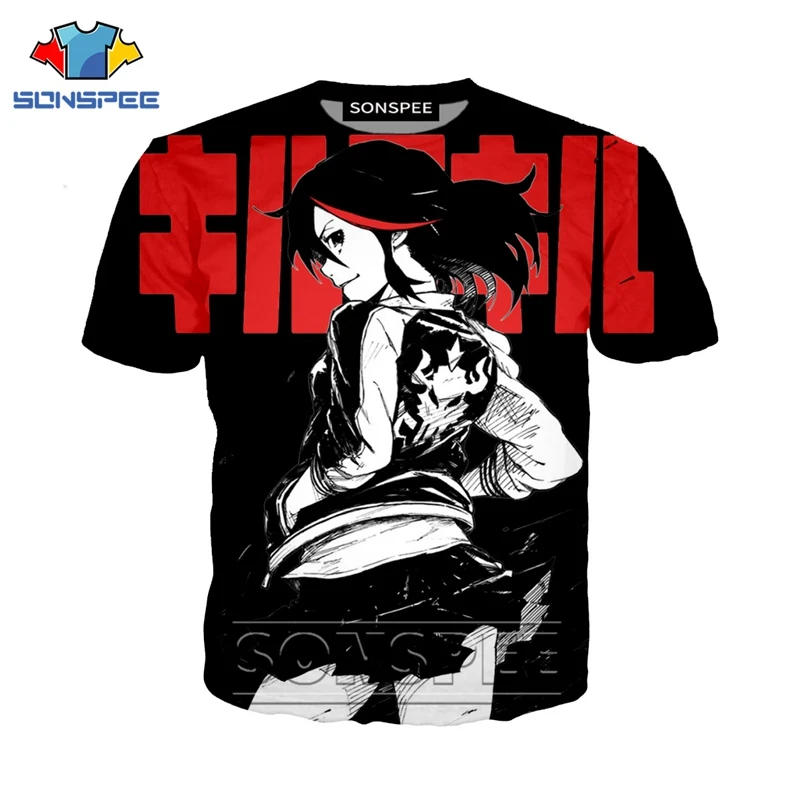 09 Аниме 3d печать игра футболка уличная Мужская Топ мультфильм Kill La Kill Женская модная футболка Harajuku Детские рубашки homme футболка A192 - Цвет: 09