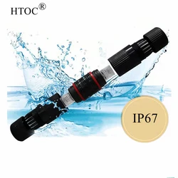 HTOC conector exterior impermeable RJ45, acoplador Ethernet CAT5/CAT5E/CAT6/CAT6A, IP67, conector hembra a hembra (negro)