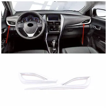 

2pcs ABS Matte Car left and right air outlet Cover Trim Car Stickers Styling Accessories For Toyota Vios sedan 2019 2020