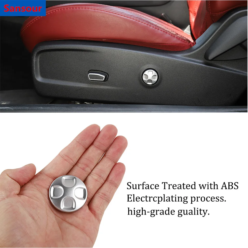 

Sansour for Dodge Challenger 2014+ Car Interior Seat Adjustment Knob Decoration Trim Cover Sticker for Dodge Challenger 2014+
