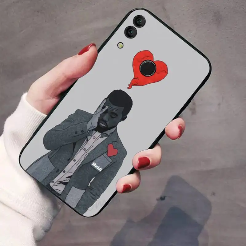 Kanye Omari Tây Rap Điện Thoại Ốp Lưng Huawei Honor 7C 7A 8X 8A 9 10 10i Lite 20 NOVA 3i 3E huawei silicone case