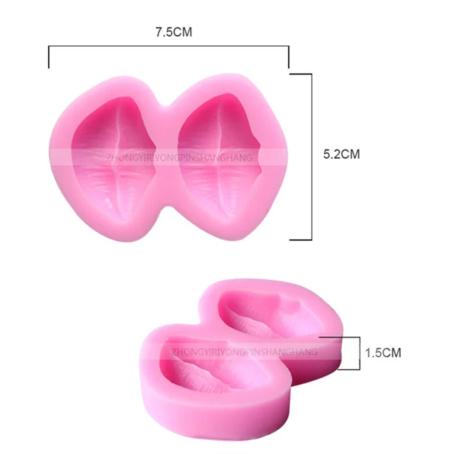 1Dcs Piros Ajak Alakú Szilikon Penész Diy Epoxi Csokoládé Konyha Sütőszerszámok Sütemény Dekoráció - Image 6