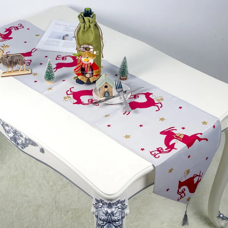 Настольная дорожка для рождества настольная дорожка с печатным рисунком домашнее украшение стола