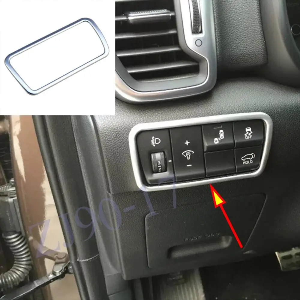 

For Kia Sportage QL 2016 2017 2018 ABS Chrome Car Front Head Light Lamp Adjust Button Switch Cover Trim Interior Accessories