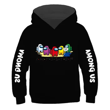 Impostor Among Us Hoodie Boys Girls Long Sleeve Sweatshirts kid Streetwear Harajuku letter printing pattern 3-14 year Pullover 1