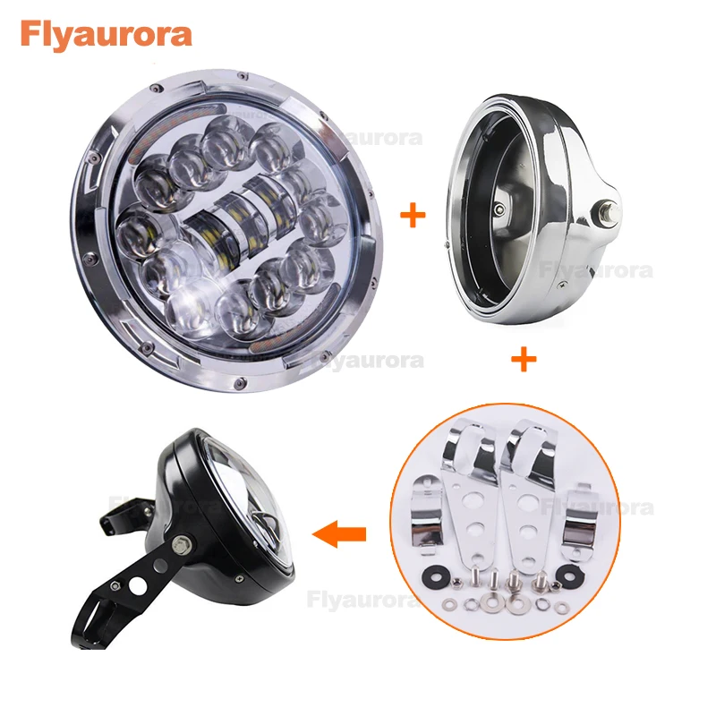 

7inch LED Headlight with High Low Beam for 1997-2018 Touring and 7 Inch Headlights Housing Bucket