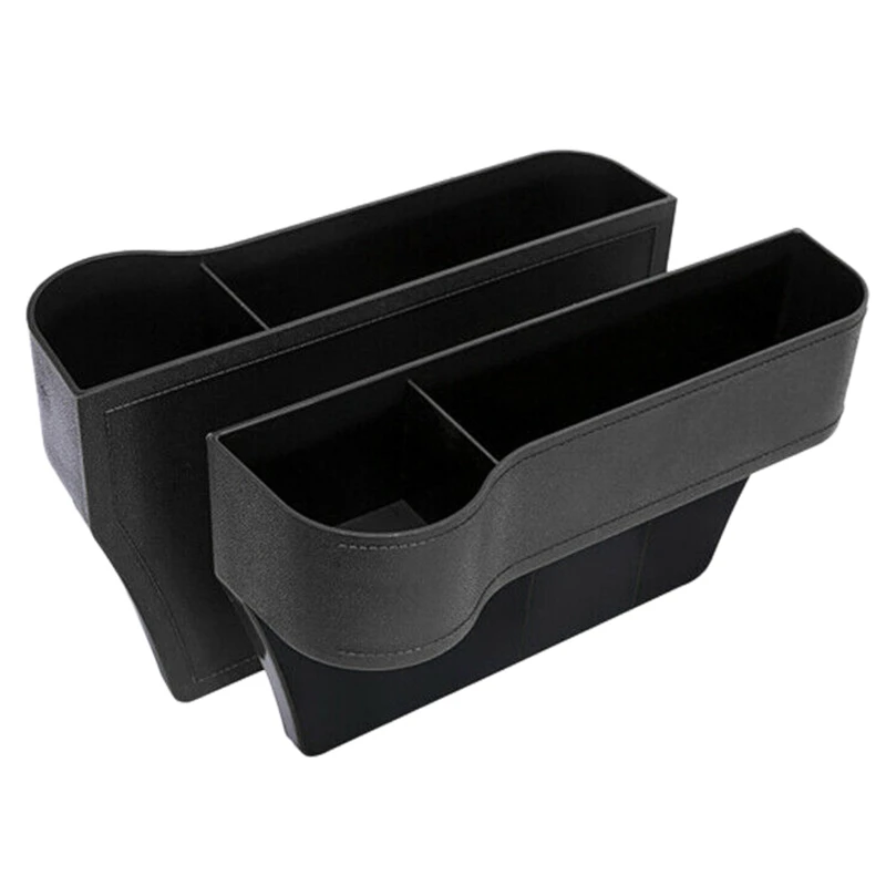 2 X Car Seat space Catcher Organiser Storage Box Pocket W/ Cup Holder Side
