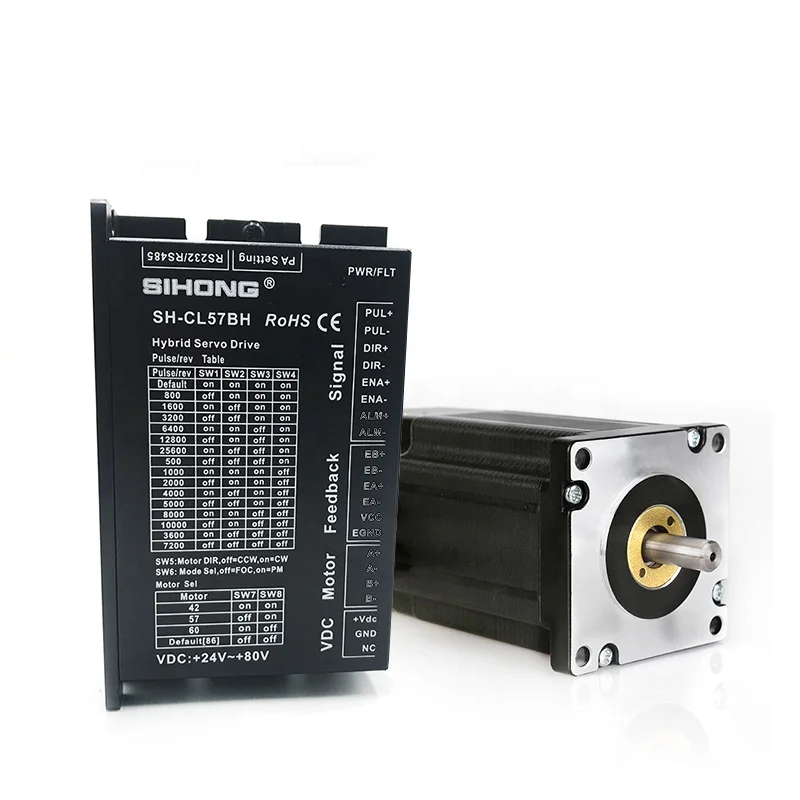 

Siheng China Motor 2 Phase Nema 23 4.0A 3Nm Closed Loop Stepper Motor Driver Cnc Kit