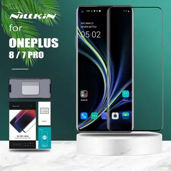Перейти на Алиэкспресс и купить Для Oneplus 8 7 Pro стекло Nillkin 3D DS + Max полное покрытие HD закаленное стекло Защита экрана круглый край для Oneplus 8 7 Pro стекло