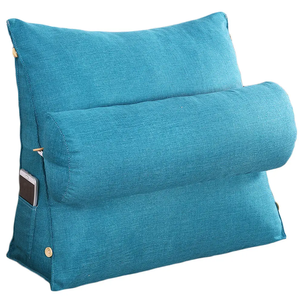 

Johnear Triangular wedge reading pillow back rest pillows removable backrest bolster lumbar support cushion supportive headboard