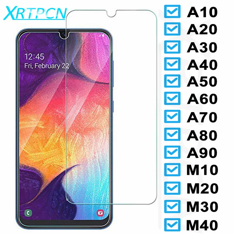 

9H Protective Glass on For Samsung Galaxy A10 A20 A30 A40 A50 A60 A70 A80 A90 M40 M10 M20 M30 HD Screen Tempered Glass Film Case