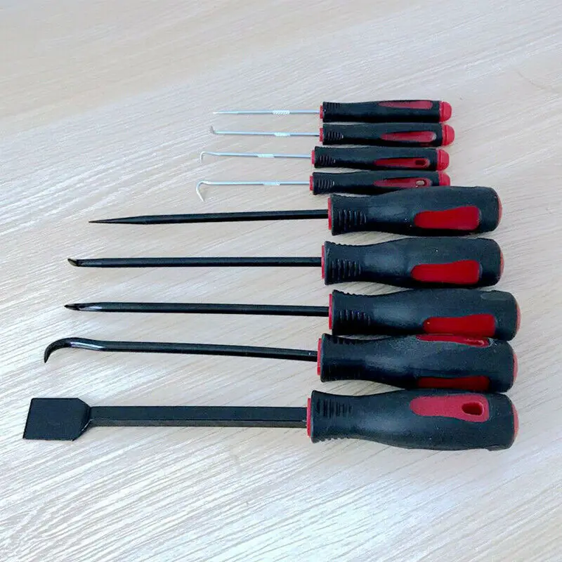 

9Pcs/Set Car Oil Seal O-Ring Seal Gasket Puller Remover Hook Craft Hand Tool Set
