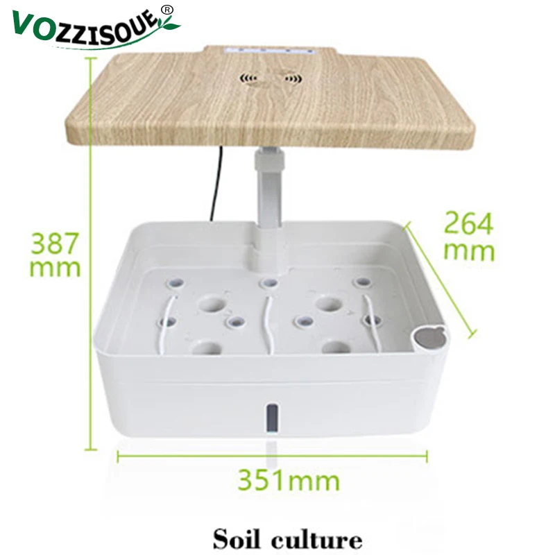 Интеллектуальный спектр гидропоники плантатор оборудование для выращивания почвы детская коробка для посадки самостоятельный цветочный горшок с системой полива пластиковый цветочный горшок - Цвет: Soil Cultivation