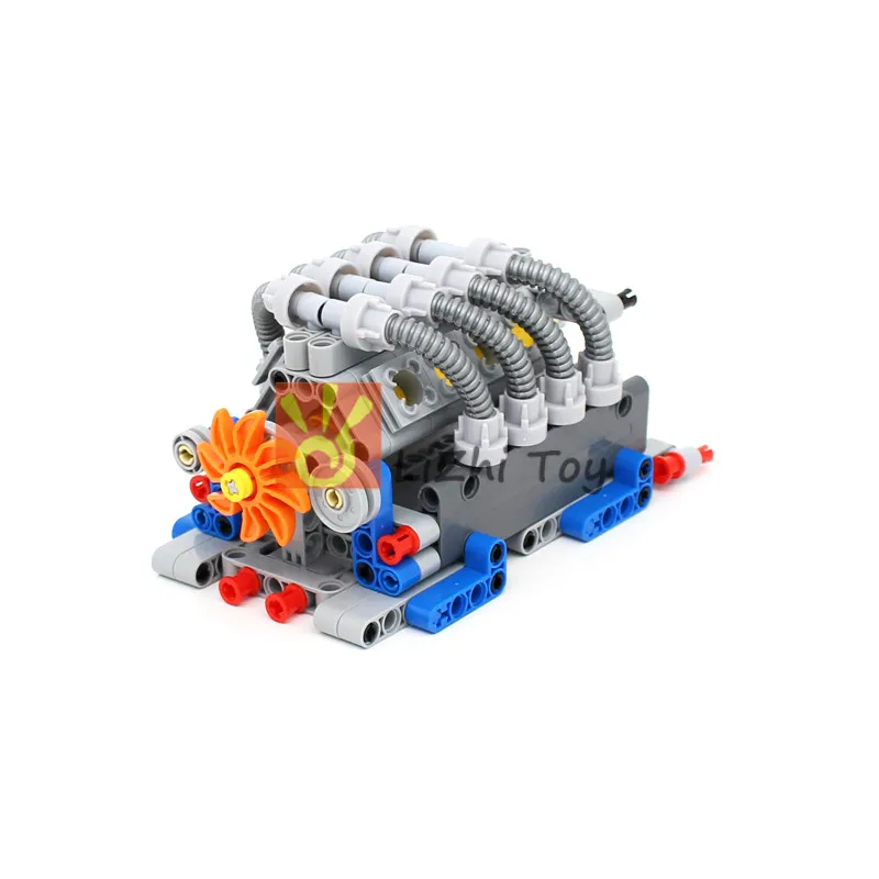 

Super Engine Cylinder Kit Mechanical Group Gear Set Technology MOC Building Blocks Brick Compatible with Assembly Model Car