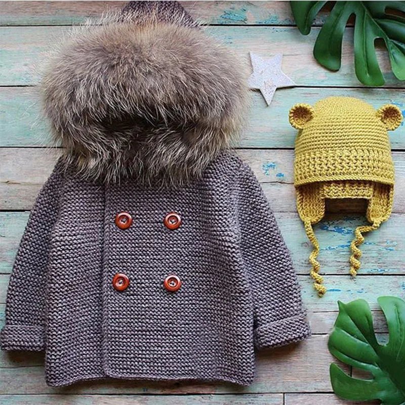

Baby Sweater Boy Cardigan Autumn Hooded Knit Boys and Girls Jackets and Jackets Children's Girls Pullovers