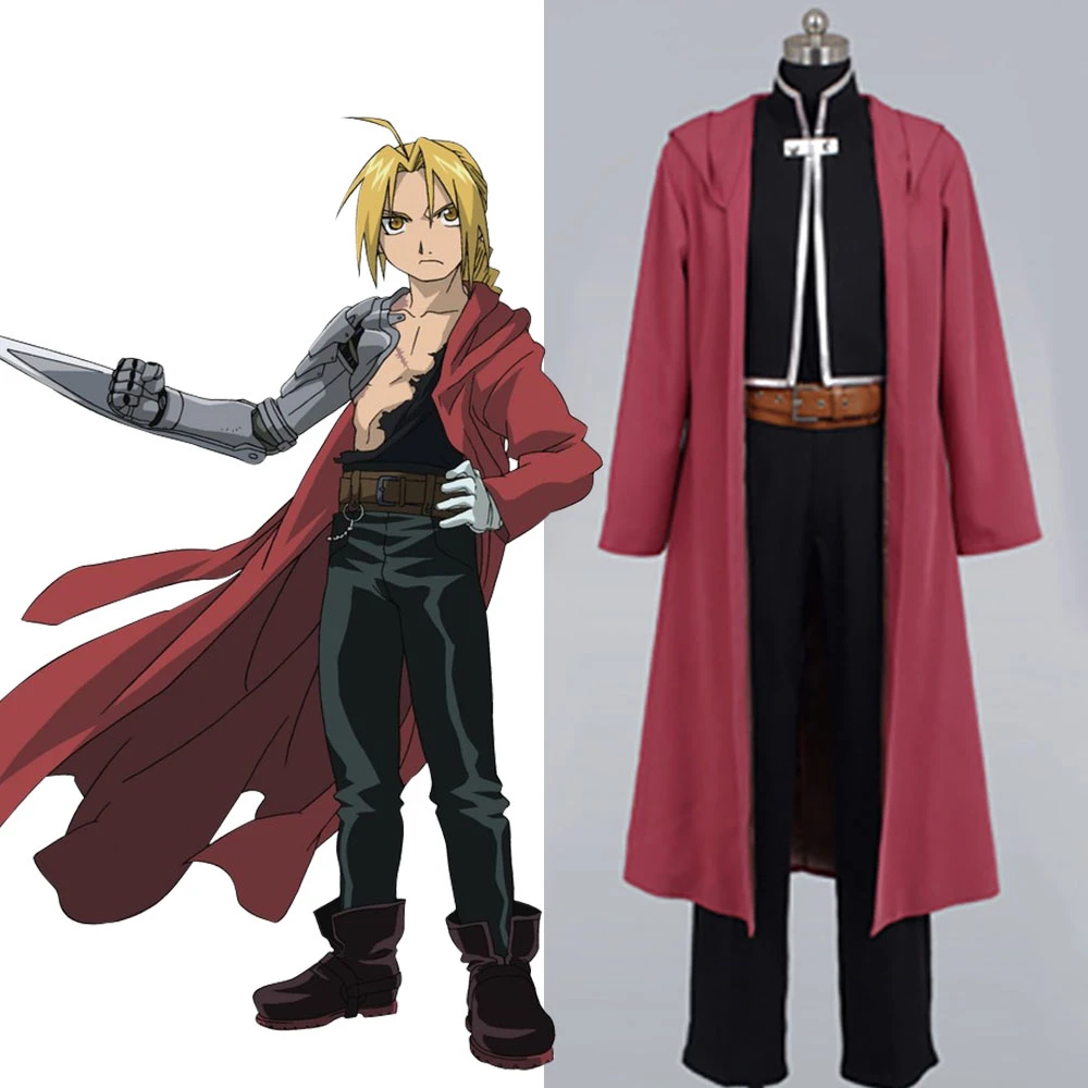 Fullmetal Alchemist Edward Elric Cosplay Adult Trench Coat Jacket Uniform Suit Full Set Halloween Carnival Costume Anime Costumes Aliexpress