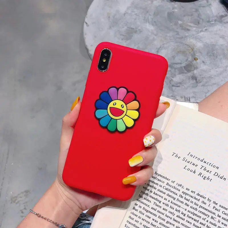 Горячая Корея 3D милый солнечный цветок скраб ТПУ мягкий чехол для iphone 11Pro MAX XS XR 7