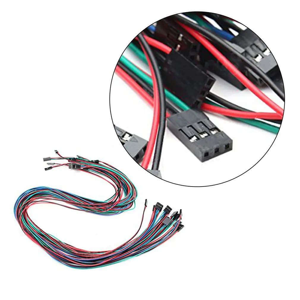 10Pcs70cm 3Pin кабель набор женский-Женский Перемычка провода для Arduino 3d принтера