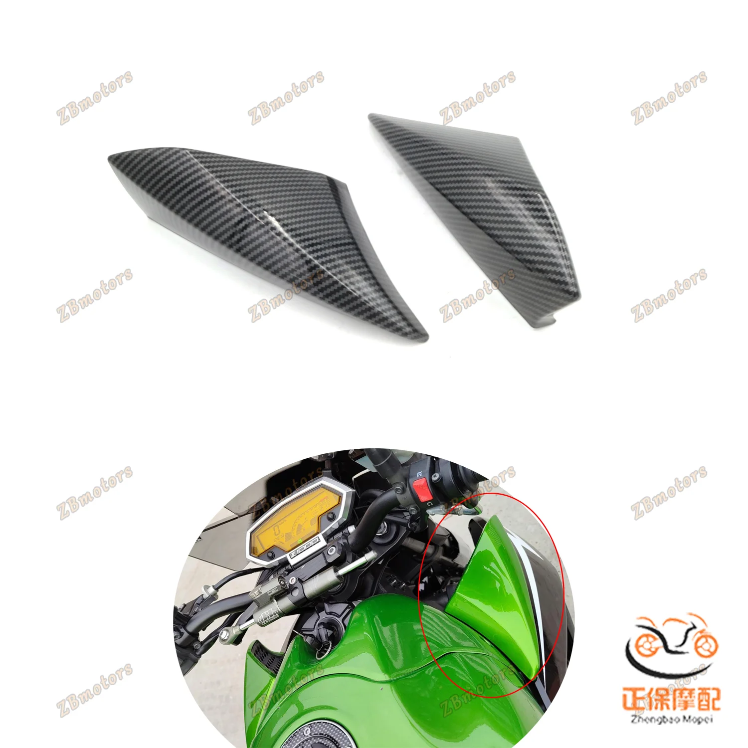 

Для KAWASAKI 2014 - 2019 Z1000 Передняя передняя фара корпус обтекатель HightLight шаблон углеродное волокно краска
