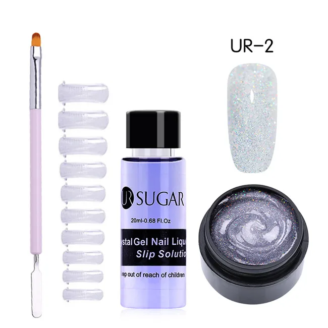 4pcs set2 UR SUGAR Poly Быстрое расширение гель для ногтей розовый блеск Замачивание от УФ светодиодный конструктор удлинение гелевых наконечников Замачивание от строительства ногтей Арт Набор - Цвет: 4pcs set2