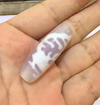 

White Color Natural Agate Stone ZhuQue Patterns Amulet Tibetan Dzi Beads for Bracelet DIY Jewelry