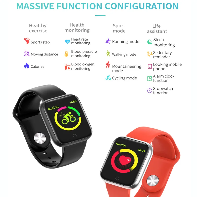 

QW21 Smart Watch Women Man Calories Clock Fitness Tracker Heart Rate Blood Pressure Monitoring IP67 Waterproof Sport PK B57 f8