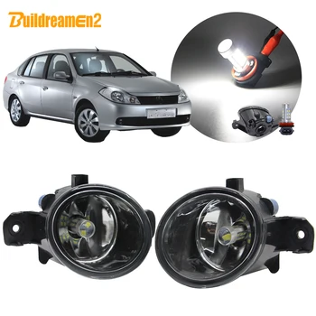 

Buildreamen2 Car Accessories H11 Fog Light Assembly Lampshade + Bulb DRL 12V For Renault Symbol (LB0/1/2_) Saloon 1998-2010