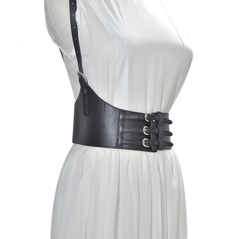 LANMREM Модный женский ремень из искусственной кожи на одно плечо, универсальный эластичный пояс, аксессуары для одежды YE989