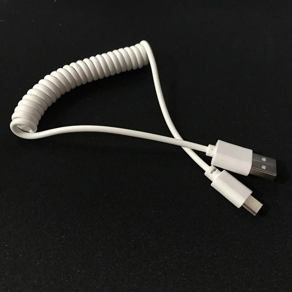 Универсальный USB 2,0 кабель для зарядки данных провод шнур черный/белый ABS Весна расширение twist line для V8 устройства сотовых телефонов