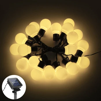 

Solar Powered G50 LED Globle Bulb String Vintage LED String Light Fairy Garland Night Light Garden Patio String for Decoration