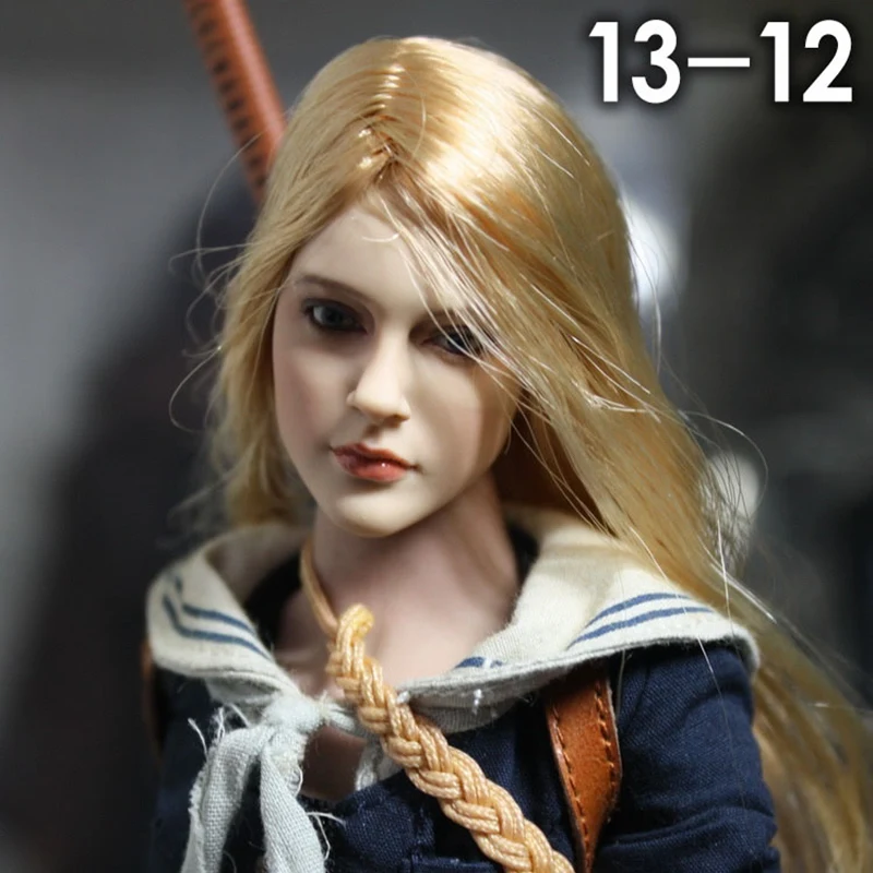 head 1:6 весы женская голова лепить аксессуары kumik CG CY голова роспись для детей возрастом от 1" Экшн фигурки куклы игрушки солдат модель «сделай сам» - Цвет: head