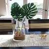 Feuilles de palmier Tropical grande taille 14 pouces | Plante monstera artificielle, décoration de table pour mariage/fête, fournitures en Luau hawaïenne pour jardin ► Photo 3/6