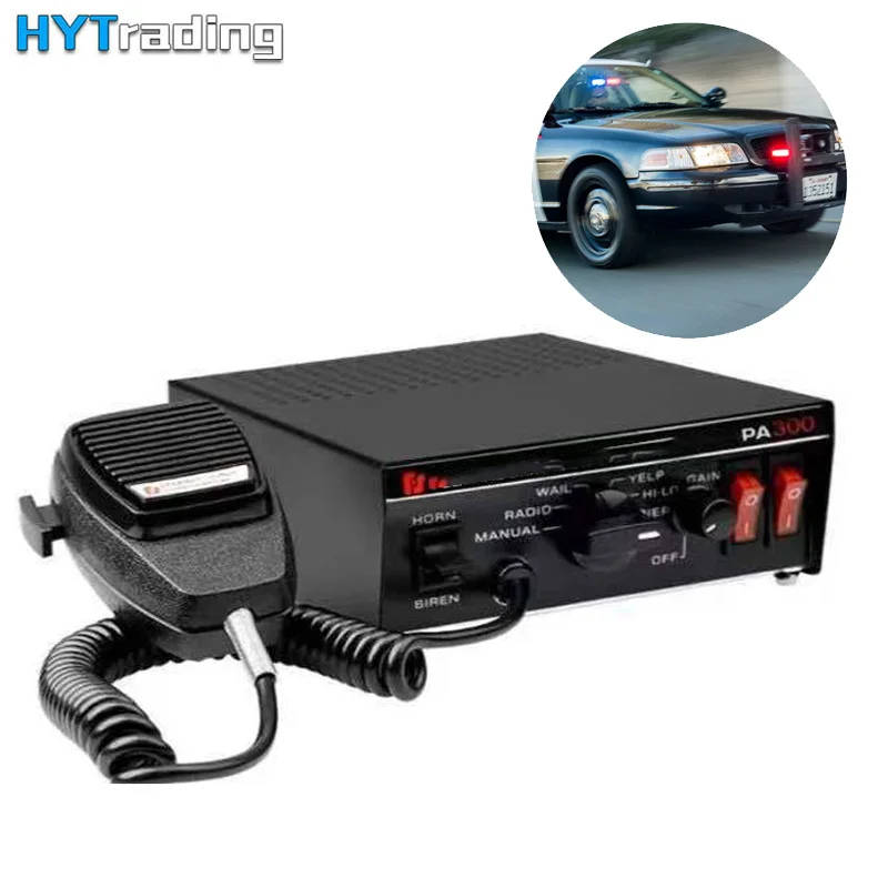 Police Horn 200W 9 Tones Loud Car Warning Alarm Fire Emergency Siren With PA Speaker MIC System