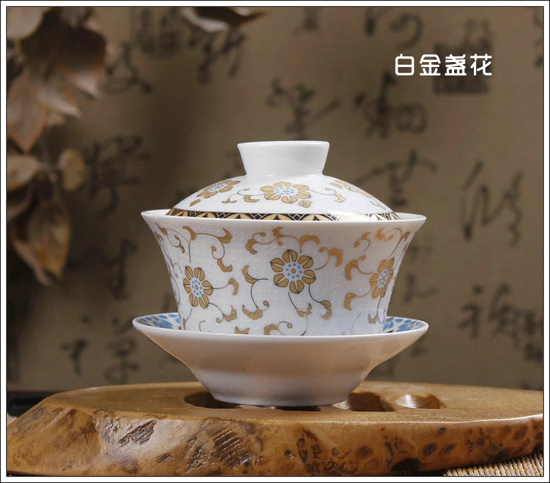 Китайский чайный сервиз Gaiwan фарфор, традиционный Античный Чайный набор кунг-фу Супница керамическая Свадебная чайная чаша, Gongfu Gaiwan 200 мл - Цвет: G