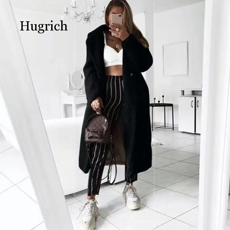 Coat Women Autumn Winter 2020 Casual  Long Jacket Female Thick Warm Outwear Oversize Fur Mujer Chaqueta