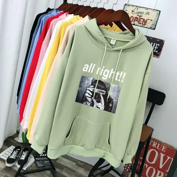 

christmas women hoodies photo print 2019 autumn winter streetwear funny oversize long sleeve pullover sweatshirt wool fleece