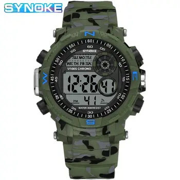 

SYNOKE Sport Watch For Men Alarm Clock life Waterproof Outdoor Military Watches LED Display Shock Digital Watch reloj hombre