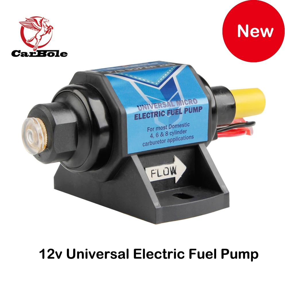 

CarBole 12S 12Volt 35gph 4-7psi Universal Electric Fuel Pump for SBC BBC Holley SBF Chevy Ford Car Motor Accessory Low Pressure