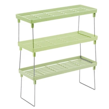 

3Pcs Kitchen Storage Rack Plastic Foldable Shelf Organizer for Kitchen Flavoring Kitchen Organizer Rack Cookware Spice Jar Holde