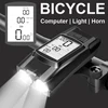 Flashlight For Bike T6 LED Bicycle Computer Horn USB Bike Light Front 2 Holder Waterproof Cycling Headlight Odometer Accessories ► Photo 1/6