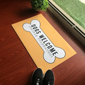 

Drop Shipping Funny Mat Dog Welcome People Tolerated Welcome Mat Door Mats Outdoor Rugs for Dog