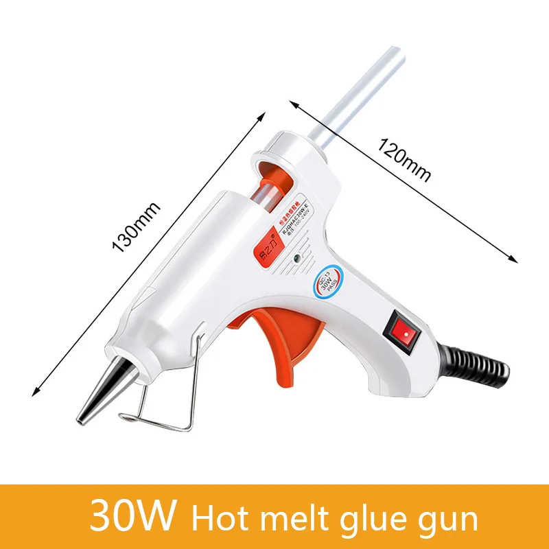 30W only glue gun Термоклей 30 Вт/80 Вт/100 Вт/60-100 Вт Профессиональный высокотемпературный термоклеевой пистолет инструменты для ремонта термоклеевой пистолет с палкой - Цвет: 30W only glue gun