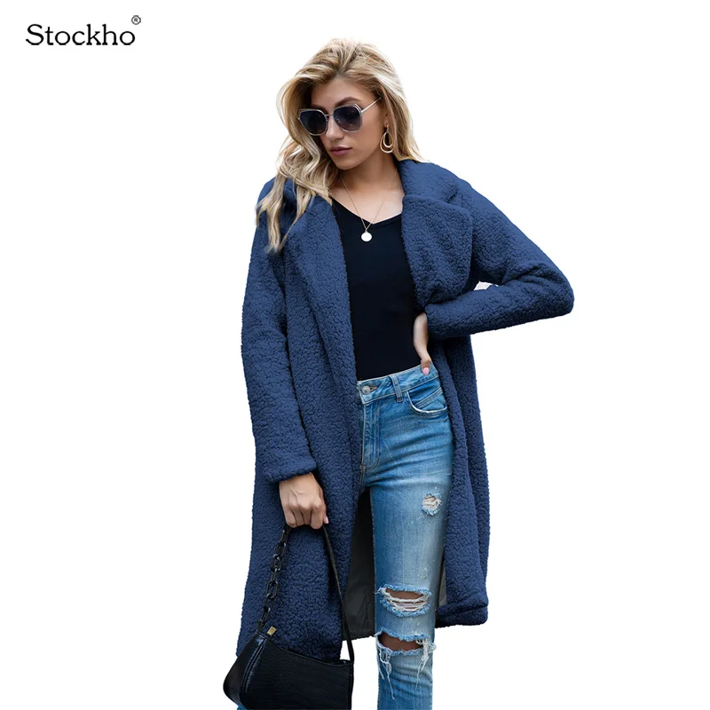 Women's Autumn Winter Lamb Wool Coat Fashionable Double-Sided Fleece Windbreaker New Warm Coat Casual Double-Breasted Jacket